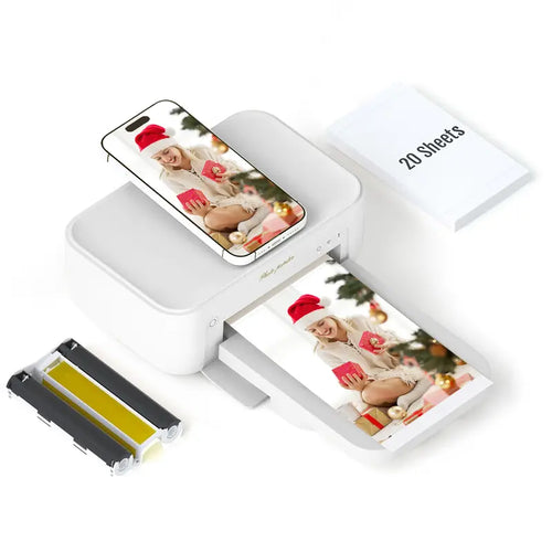 HPRT 4x6" Instant Photo Printer with 20 Sheets & 1Ribbon,Self Care Gifts,Gifts idea for Parents, Mother,Famiy,Mother's Day,Christmas gifts