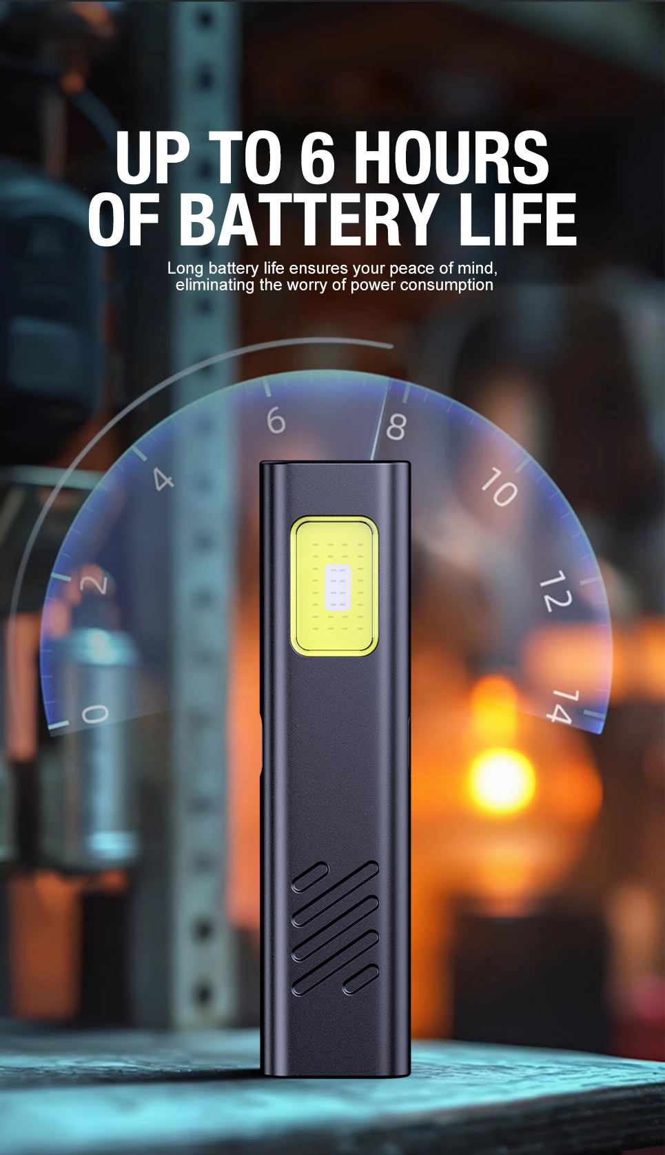 Mini Magnetic LED Flashlight for Camping & Fishing – Rechargeable Multi-Mode Work Light with Safety Warning