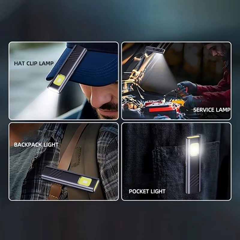 Mini Magnetic LED Flashlight for Camping & Fishing – Rechargeable Multi-Mode Work Light with Safety Warning