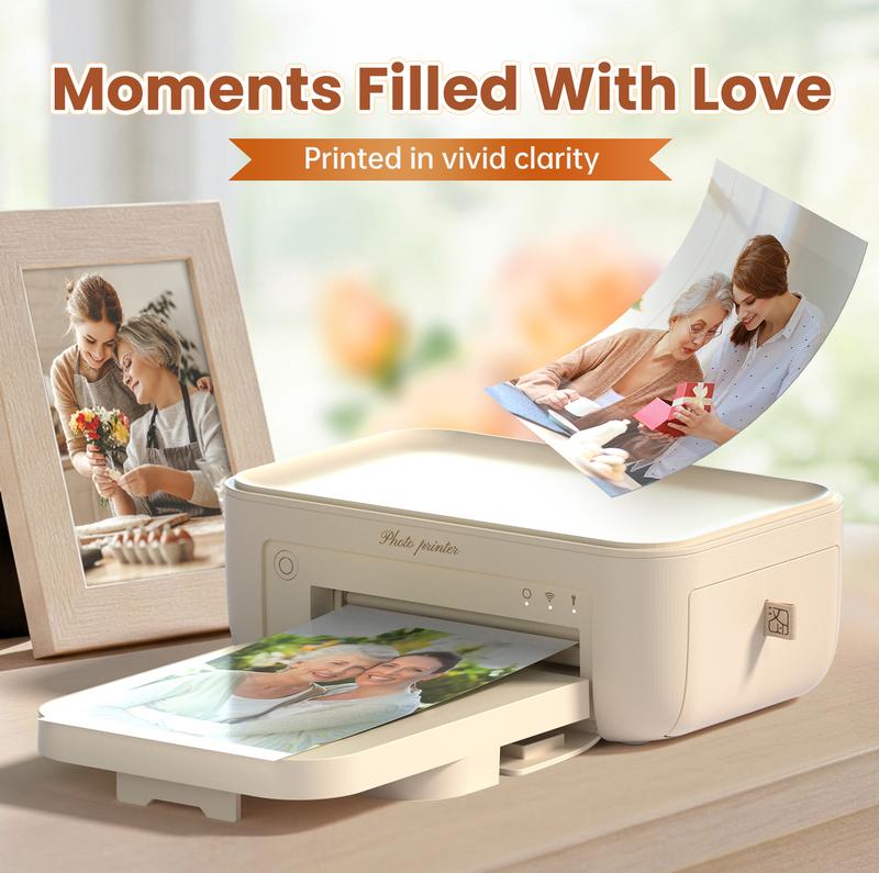HPRT 4x6" Instant Photo Printer with 20 Sheets & 1Ribbon,Self Care Gifts,Gifts idea for Parents, Mother,Famiy,Mother's Day,Christmas gifts